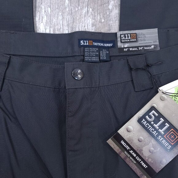 5.11 Tactical Mens 44x34 Gray Taclite Ripstop Jean Cut Mid Rise Straight Leg - Picture 7 of 9